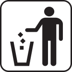 Trashcan icon representing the garbage collection process – recycling stale flash pages by erasing blocks and reclaiming capacity