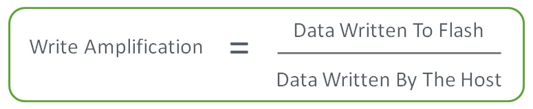 Write Amplification = Data Written To Flash / Data Written By The Host